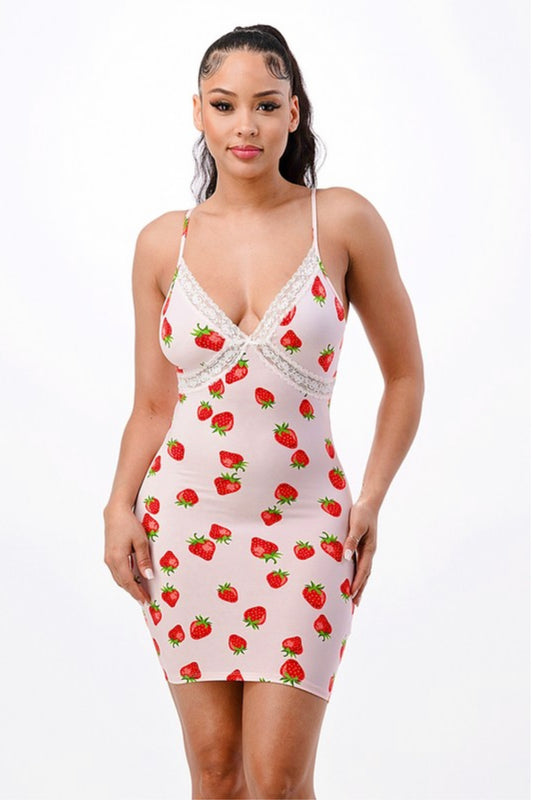 Strawberries Everywhere Dress