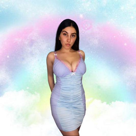 Ariel Dress - Lavender / Blue