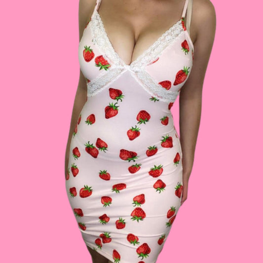 Strawberries Everywhere Dress